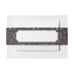 pattern displaying baby animals 1 invitation belly band