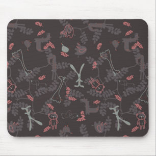 pattern displaying baby animals 1 mouse mat