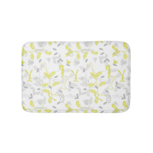 pattern displaying baby animals 2 bath mat