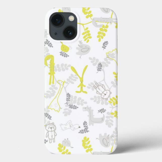 pattern displaying baby animals 2 Case-Mate iPhone case (Back)