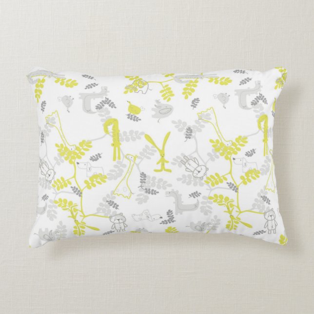 pattern displaying baby animals 2 decorative cushion (Front)