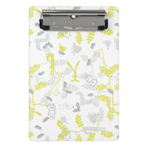 pattern displaying baby animals 2 mini clipboard