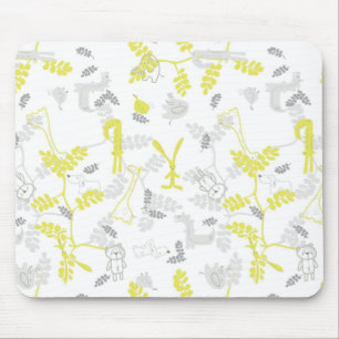 pattern displaying baby animals 2 mouse mat