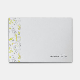 pattern displaying baby animals 2 post-it notes