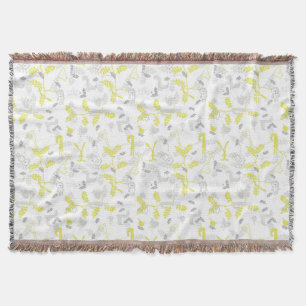 pattern displaying baby animals 2 throw blanket