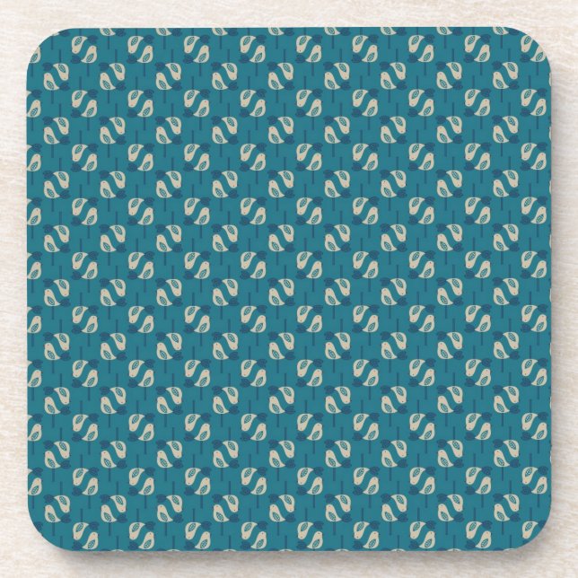 pattern displaying birds coaster (Front)
