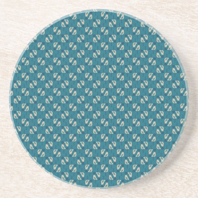 pattern displaying birds coaster (Front)
