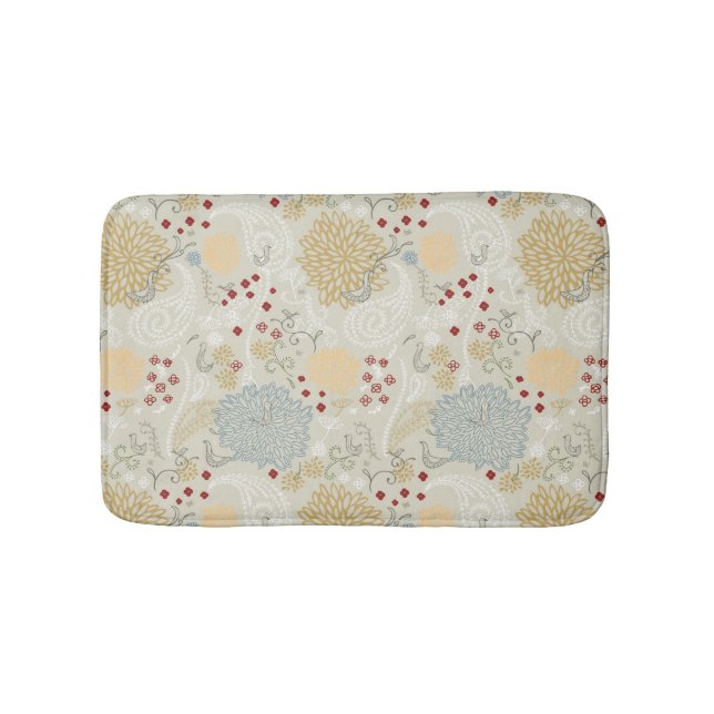 pattern displaying curly garden bath mat (Front)