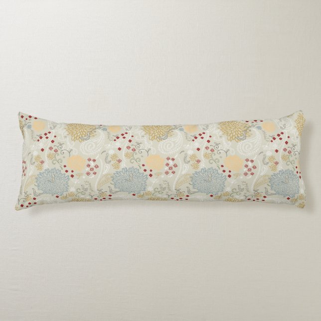 pattern displaying curly garden body cushion (Front)
