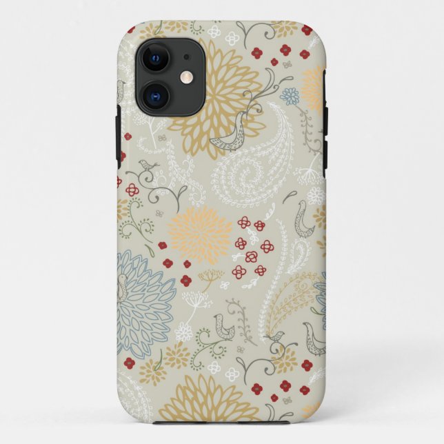 pattern displaying curly garden Case-Mate iPhone case (Back)