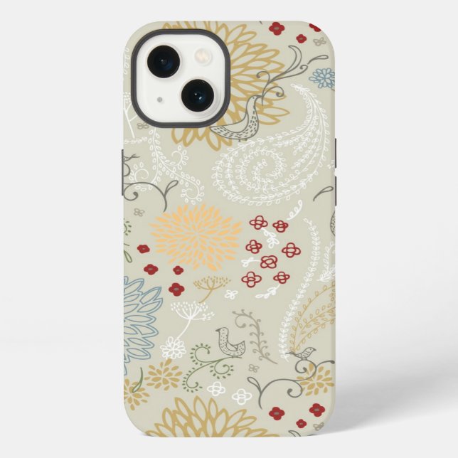 pattern displaying curly garden iPhone case (Back)