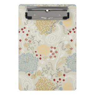 pattern displaying curly garden mini clipboard