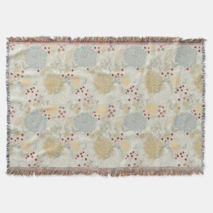 pattern displaying curly garden throw blanket