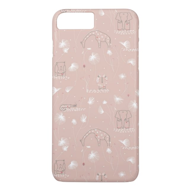 pattern displaying cute baby jungle animals Case-Mate iPhone case (Back)