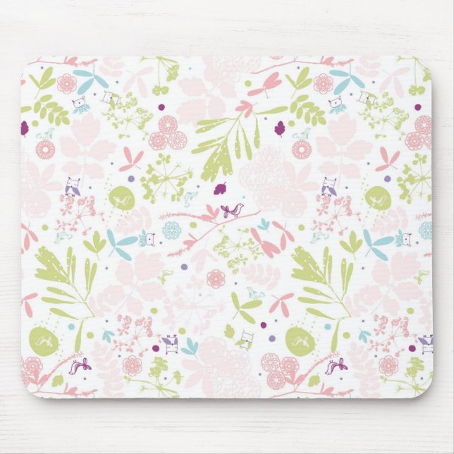 pattern displaying floral mouse mat (Front)