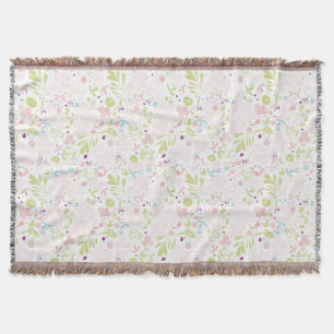 pattern displaying floral throw blanket