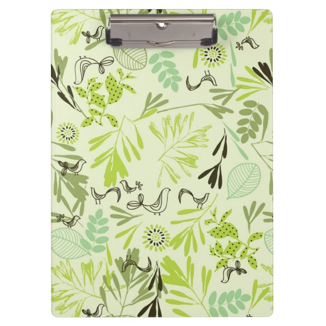 pattern displaying little baby birds clipboard (Front)