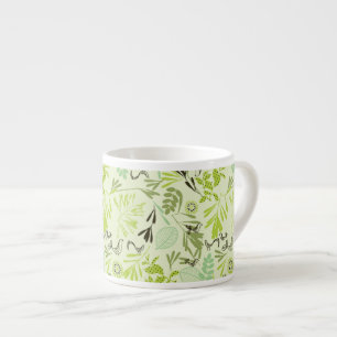 pattern displaying little baby birds espresso cup