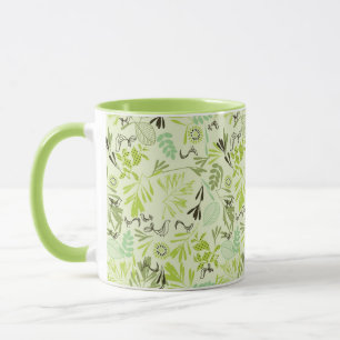 pattern displaying little baby birds mug