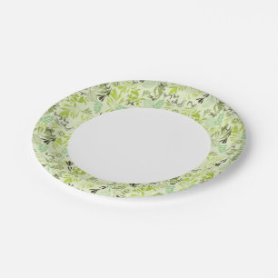 pattern displaying little baby birds paper plate