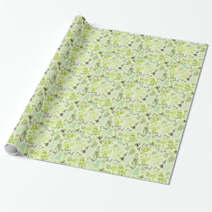 pattern displaying little baby birds wrapping paper