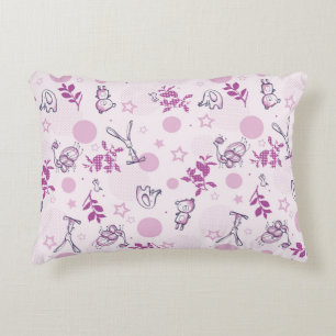 pattern displaying vintage baby animals decorative cushion