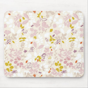 pattern displaying whimsical animals mouse mat