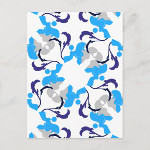 Pattern Dogs Postcard