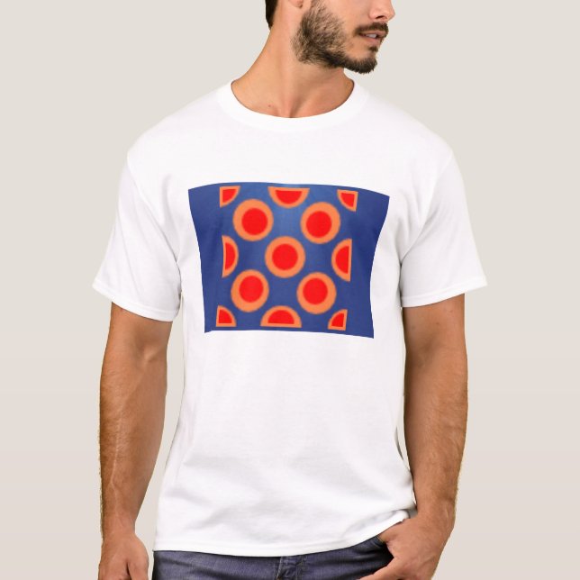 Pattern Dot Red,Blue,Orange Women's Shirt (Front)