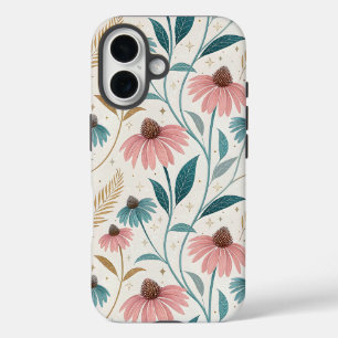 Pattern Echineceas Glitter iPhone 16 Case
