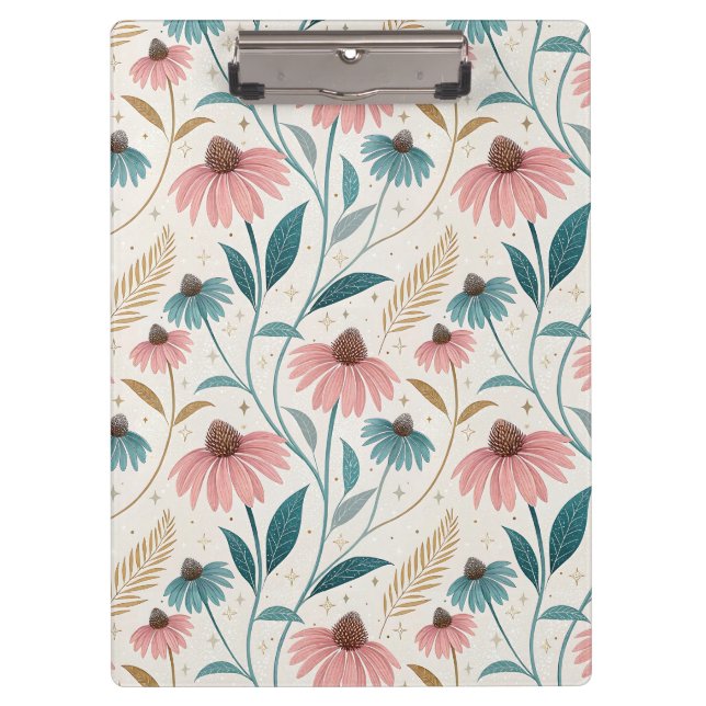 Pattern Echineceas Glitter Clipboard (Front)
