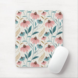 Pattern Echineceas Glitter Mouse Mat