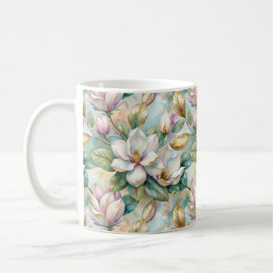 Pattern Elegant Magnolia Flowers Coffee Mug