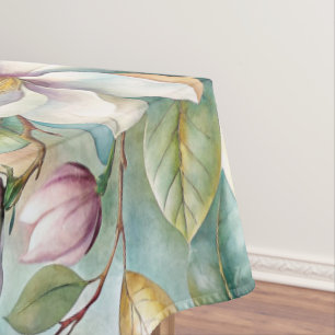Pattern Elegant Magnolia Flowers Tablecloth