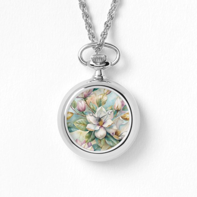 Pattern Elegant Magnolias Watch (Front)