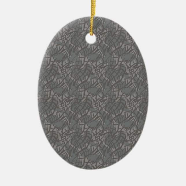 Pattern elephant ceramic tree decoration (Front)