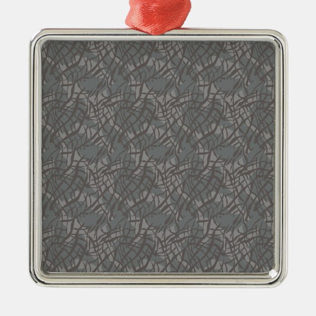Pattern elephant metal tree decoration (Front)