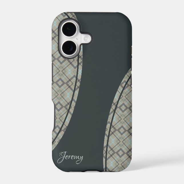 Pattern Fabric Plaid iPhone Case (Back)