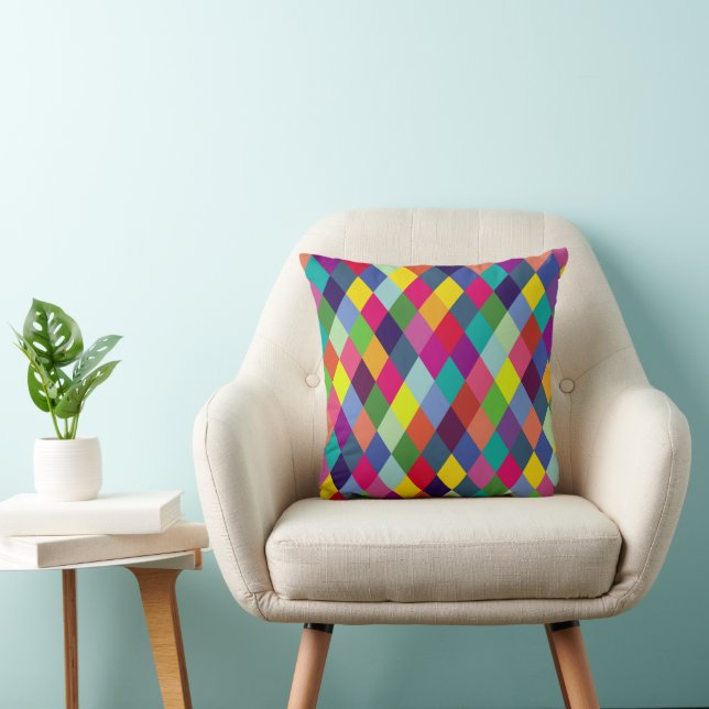 Pattern Fashion Colourful- Modern spring hipster   Cushion (Chair)