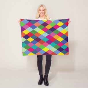 Pattern Fashion Colourful- Modern spring hipster Fleece Blanket