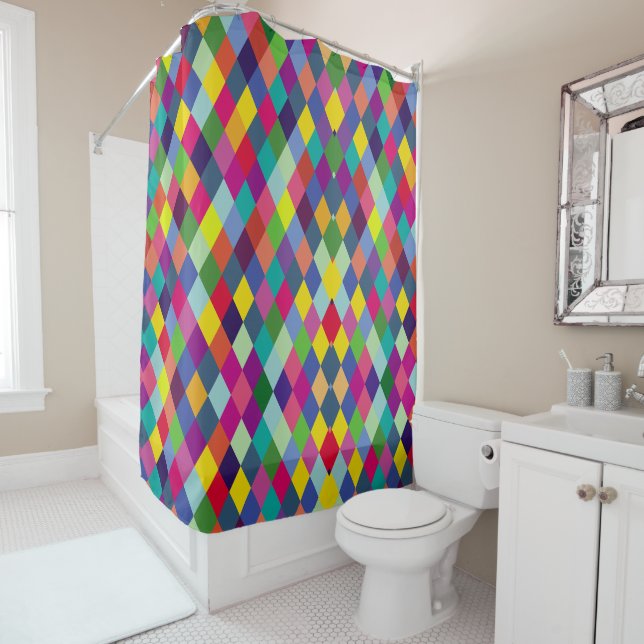 Pattern Fashion Colourful- Modern spring hipster Shower Curtain (In Situ)