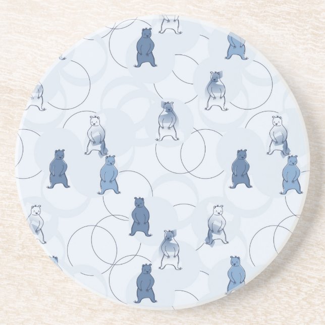 pattern featuring a grizzly bear coaster (Front)
