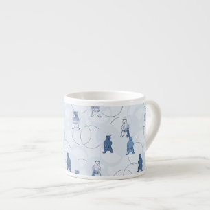 pattern featuring a grizzly bear espresso cup