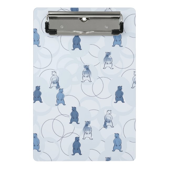 pattern featuring a grizzly bear mini clipboard (Front)