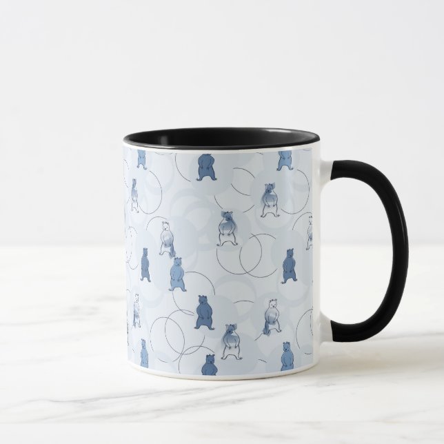 pattern featuring a grizzly bear mug (Right)