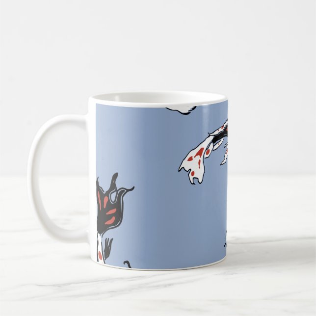 Pattern fish carp koi koi carp coffee mug (Left)