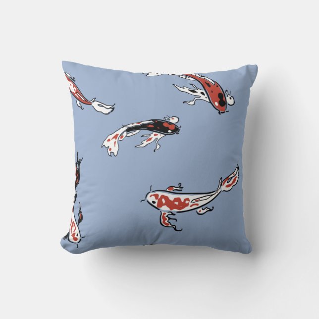Pattern fish carp koi koi carp cushion (Front)