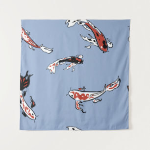 Pattern fish carp koi koi carp tapestry