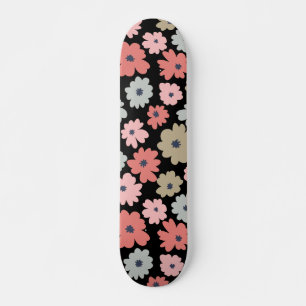 Pattern Flower Colorful Vintage         Skateboard