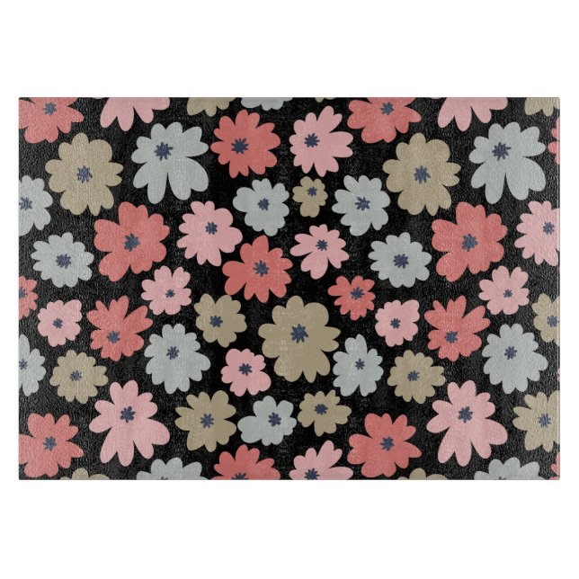 Pattern Flower Colourful Vintage       Cutting Board (Front)